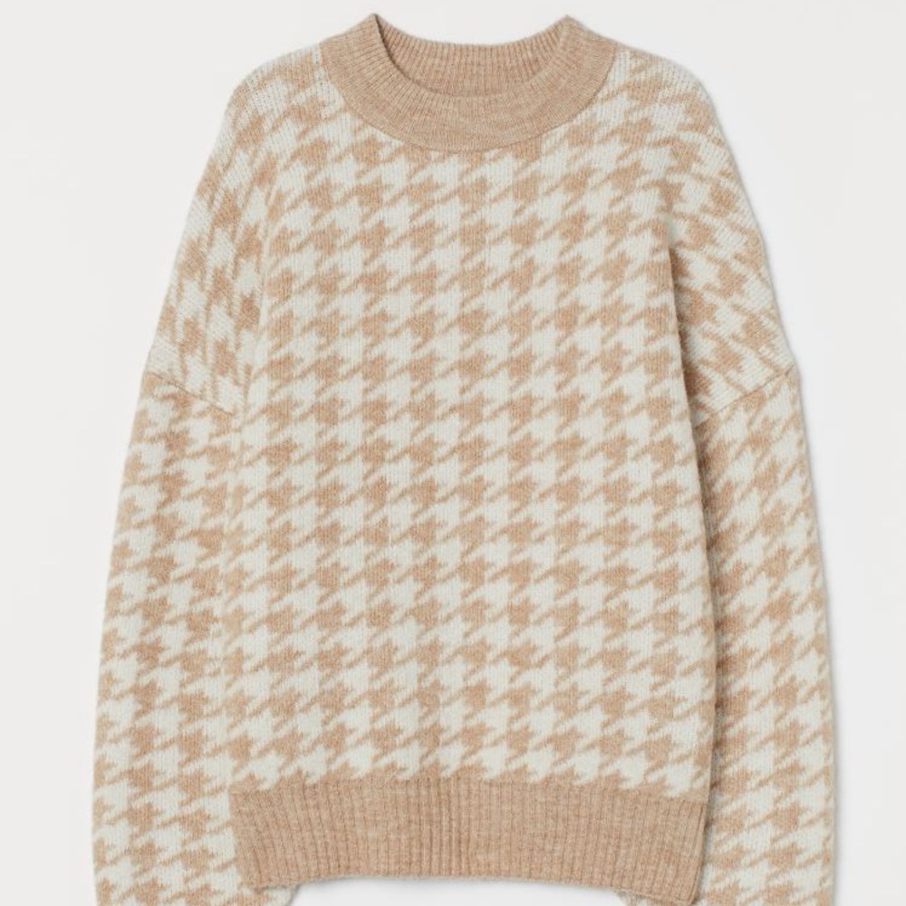 H&M Brown Houndstooth Sweater